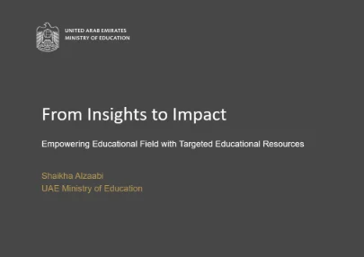 From Insight to Impact: Leveraging International Assessments to Elevate Educational Standards in the United Arab Emirates
