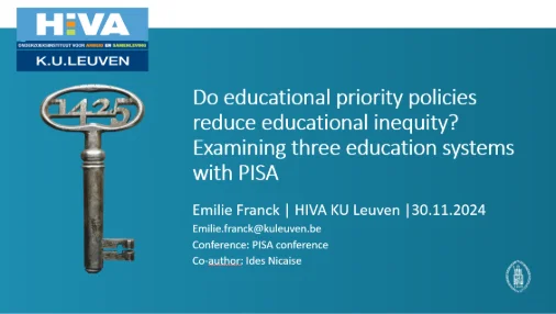 Do educational priority policies reduce educational inequity? Examining three education systems with PISA
