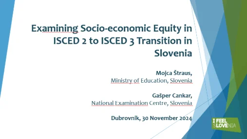 Examining socio-economic equity in transition from lower to upper secondary education in Slovenia