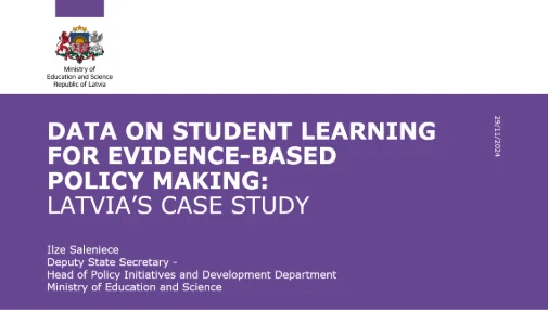 Data on student learning for evidence-based policy making: Latvia’s case study